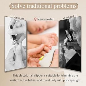 Ensemble de <span class=keywords><strong>coupe</strong></span>-ongles électriques professionnels, <span class=keywords><strong>coupe</strong></span>-ongles automatique pour les orteils avec lumière LED, outil multifonctionnel de <span class=keywords><strong>coupe</strong></span> et de polissage des ongles - Product Image 4