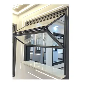 Ventana corredera de doble acristalamiento de aleación de luminum, ventana plegable sin marco panorámica personalizada
