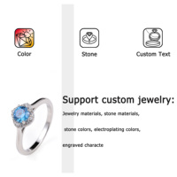 Bagues en argent sterling 925 pour femmes, bagues de fiançailles élégantes avec pierres en zircone cubique, design résistant au ternissement