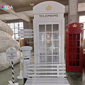 Cabine téléphonique de mariage avec mur de fleurs, livre d'or audio, cabine téléphonique blanche, cabine téléphonique blanche de Londres - Product Image 4