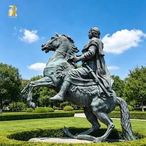 Scultura in Bronzo a Grandezza Naturale di Cavaliere RELONG, Statua di Guerriero Medievale per Esterni, Armatura e Spada in Metallo per Decorazione di Giardini, Parchi e Castelli - Product Image 1