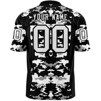 Maillot de football américain rétro Pro personnalisé nouveau style de survêtement design camouflage respirant grande taille manches courtes techniques imprimées