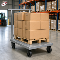 Chariot utilitaire pliable en acier inoxydable à 4 roues certifié NSF, chariot de service commercial pour cuisine, robuste, emballage plat