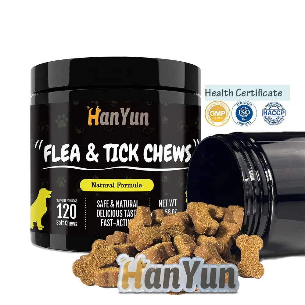 Oem & Odm כלב בריאות תוסף הפשפשים Tick Chewables ביס מניעת להרחיק מזיקים מגביר את חסינות בורחת וקרציות עבור כלבים