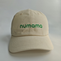 Casquette de baseball décontractée beige en sergé de coton délavé, style Dad Hat, avec broderie de texte personnalisée minimaliste et visière incurvée souple, pour le quotidien
