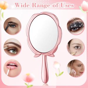 Kişiselleştirilmiş Tek Taraflı Gül Şeklinde Taşınabilir Kompakt Makyaj Aynası Özel Paketleme Misafir Hediye Seti Düğün Hediyelikleri - Product Image 2
