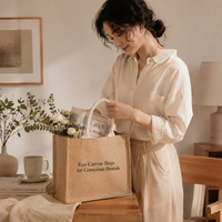 Sac fourre-tout en jute écologique durable avec bandoulière et poignée en corde, étiquette d'entretien pour emballage de cadeaux de mariage