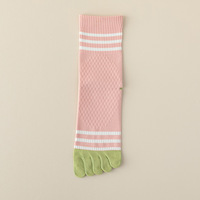 Chaussettes de compression mi-mollet pour femme, en nylon, à cinq orteils séparés, anti-frottement, respirantes, absorbant la transpiration et désodorisantes, pour la corde à sauter