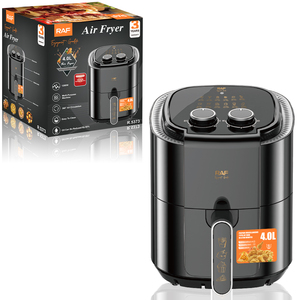 <span class=keywords><strong>Friteuse</strong></span> à air manuelle RAF 4.0L R.5373 1200W avec minuterie de 0 à 60 minutes, panier <span class=keywords><strong>facile</strong></span> à <span class=keywords><strong>nettoyer</strong></span>, cuisson à faible teneur en huile pour la préparation des repas en famille - Product Image 5