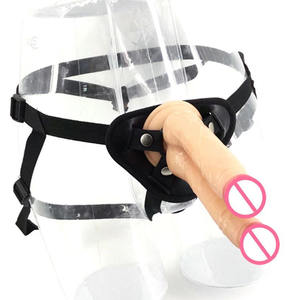 FAAK QLOVES06 носимая Женская товары для взрослых с двойной головкой особенность ремешок на имитация Анальная пробка мини фаллоимитатор для женщин - Product Image 3