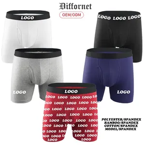 Sous-vêtements pour hommes, Boxer en coton Spandex, Logo personnalisé, 5 pouces, sous-vêtements pour hommes, grande taille, sous-vêtements pour hommes