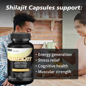Cápsulas de Shilajit al por Mayor OEM con Ashwagandha y Panax Ginseng, Potenciador de Energía, Mejora la Fuerza Masculina, Suplementos Herbales para el Cerebro - Product Image 5