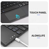 Nouveau support de clavier iPad OEM/ODM 3-en-1 pour clavier sans fil, pavé tactile, rétroéclairage RVB, interface Type-C, 78 touches pour 10,1 pouces