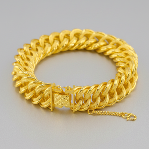 Pulsera de Moda Cubana Chapada en Oro de 24K Z H Jewelry, Pulsera de <span class=keywords><strong>Latón</strong></span> Chapada en Oro Estilo Hip Hop con Zirconia, <span class=keywords><strong>Precio</strong></span> al por Mayor - Product Image 4