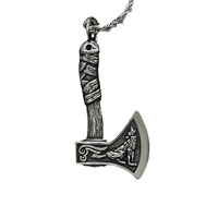 DIYI JEWELRY Collier loup Viking tendance pour homme, pendentif géométrique double face en acier inoxydable, chaîne à maillons décontractée BEIJING NGTC