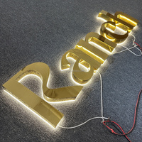 Letrero Comercial de Lujo en Acero Inoxidable con Retroiluminación LED 3D para Oficina