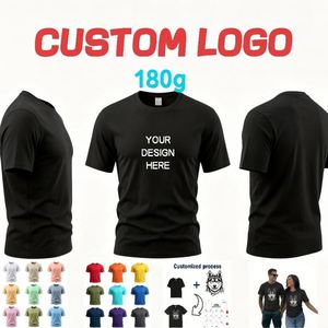 T-shirt surdimensionné en jersey 100% coton pour homme SKYWILL, logo personnalisé, couleur unie, col rond, 180G, manches courtes, évacuation de l'humidité - Product Image 1