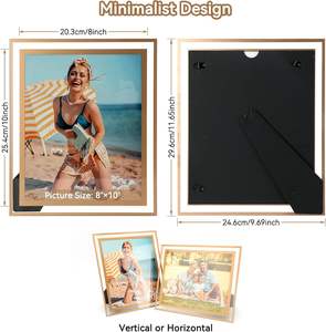 Cadre photo en verre transparent créatif 4x6 5x7 8x10 pour la vente en gros – Accessoire décoratif pour la maison - Product Image 2