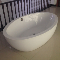 Durable classique autoportante de luxe grand massage acrylique baignoire Pédicure Spa ovale Bol style Européen