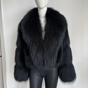 BEIZIRU <span class=keywords><strong>Cappotto</strong></span> in Vera <span class=keywords><strong>Pelliccia</strong></span> di Procione da <span class=keywords><strong>Donna</strong></span> con Grande <span class=keywords><strong>Collo</strong></span> Rovesciato, Manica Lunga Invernale, Lussuoso e alla Moda - Product Image 4