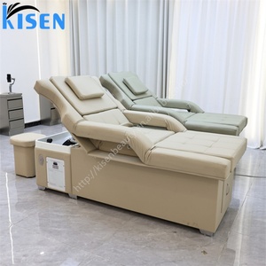KISEN Salon Electric Backrest Lift Shampoo <b>Bed</b> with Pedicure Shampoo <b>Bed</b> for Head Spa Water Circulation Japanese Massage <b>Bed</b> - Product Image 1