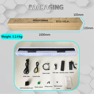 BS-18A 4 loa Nhà hát Soundbar không dây, ống tiếng vang kép, nhiều đầu vào âm thanh, hỗ trợ treo tường - Product Image 6