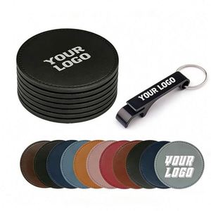 Sous-verre promotionnel en cuir PU avec logo personnalisé pour cadeaux d'affaires, restaurants et hôtels - Vente en gros - Product Image 1