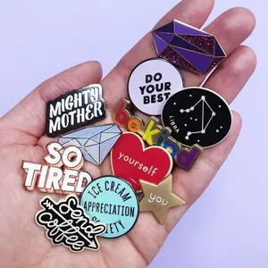 2022 new arrival different color cute enamel pin with custom logo