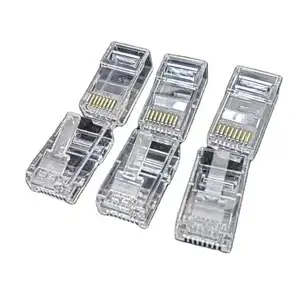 Factory Price Rj45 Network Modular 8p8c Plug Cat.6 Cat.5e Rj45 Connectors Gold Plating Network Modular Connector Plug