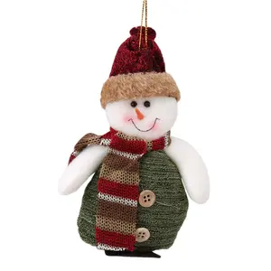 Venta caliente Santa Claus Snow Man Reno Doll Decoración de Navidad Árbol de Navidad Adornos colgantes Colgante Niños Mejor regalo