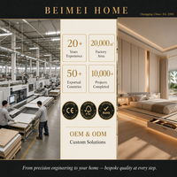 Lit plateforme tatami sur mesure de luxe moderne de Dubaï avec armoire en laiton champagne intégrée pour suite parentale