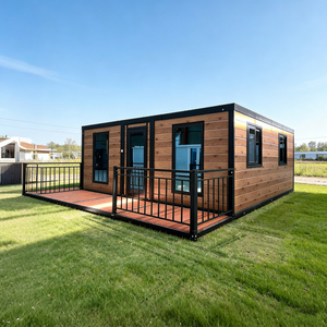 Casa Container Modulare Pieghevole Espandibile 20ft 40ft Prefabbricata Villa Piccola Hotel 2-4 Camere da Letto Lusso Cucina Bagno Anti-Uragano - Product Image 1