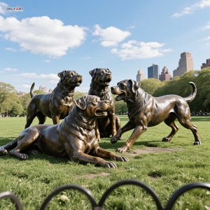 カスタム屋外シティガーデン公共装飾モダン大型ブロンズ鋳造動物犬彫刻等身大サイズロットワイラーブロンズ像 - Product Image 6