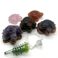 Vente en gros en vrac de pierre cristal tortue cristal sculpture pour la décoration de la maison Collection amour naturel Feng Shui image JIA gravure