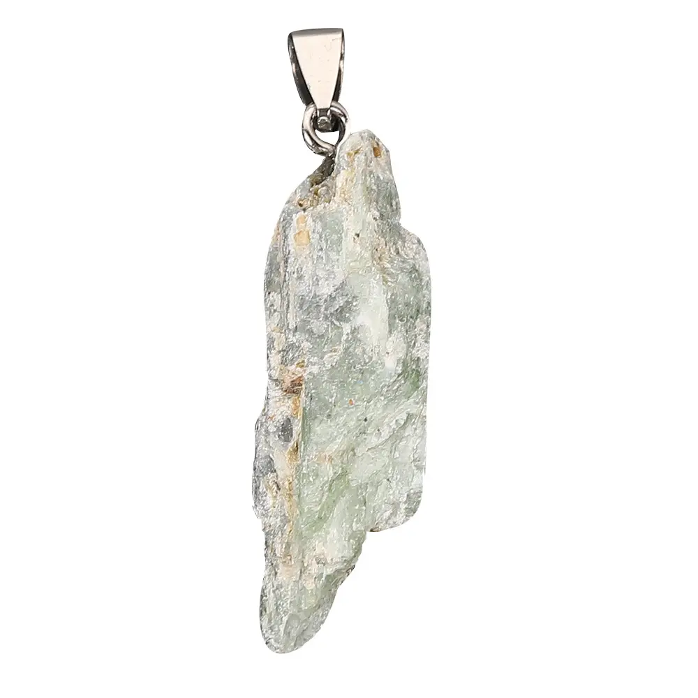DIY yüksek moda doğal kristal kiyanit düzensiz işlenmemiş taş kolye için kristal aşk hediye