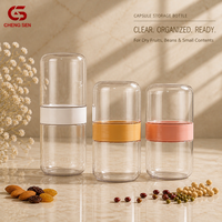 Bocal de rangement transparent en plastique PET de 75 ml avec couvercle pour bonbons, biscuits, snacks et présentation alimentaire