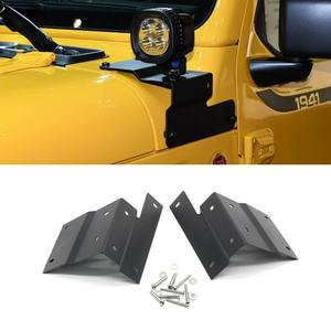 Soporte de luz para techo de coche, soporte de foco para pilar A, para JL Wrangler 2018-2020, kit de carrocería, accesorios para coche - Product Image 1