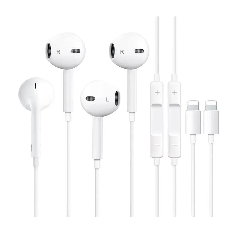 Factory Whole sale Noise Cancelling Headphones Wired Bass Original In-ear Earphone For Apple Wired Earphones For Iphone With Mic