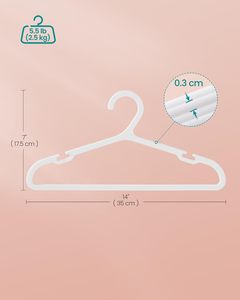 Venta al por mayor <span class=keywords><strong>Perchas</strong></span> 100% Nuevo Pp Plástico Bebé Ahorra Espacio Percha de Ropa para Armario Niños Percha - Product Image 2