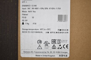 G120X 6SL3220-3YE20-0AF0 E02 4kW SINAMICS G120X ซีรีส์ ตัวแปลงความถี่ PLC - Product Image 6