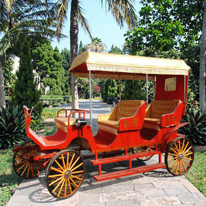 Turismo Cómodo Carruaje de caballos de boda tirado por caballos con capucha - Product Image 4