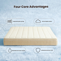 Luxuriöse Hybrid-Taschenfederkernmatratze mit Memory-Schaum, Queen- und King-Size, Mittelfest, Atmungsaktiv, Komfortabel für Hotel und Zuhause