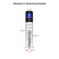 Bomba de Pene Automática Profesional con Modo de Ciclo de Succión y Liberación Inteligente, Monitoreo de Presión LCD Inteligente, Entrenador Masculino USB