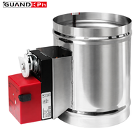 Vanne motorisée de régulation de volume pour conduits d'air CVC en acier inoxydable 201, commande de signal analogique 0-10V 4-20mA
