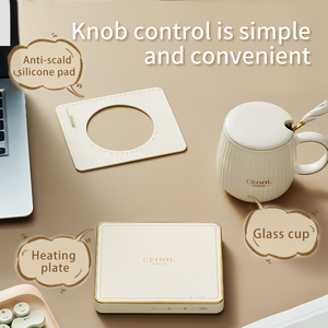 Nuovi disegni termostatico controllo della temperatura Smart Cup Warmer Mug Warm Coffee Milk Tea riscaldamento in ceramica riscaldatore Pad Warmer Mug - Product Image 2