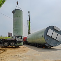 Station de pompage intégrée en PRV (fibre de verre) enterrée, anti-corrosion, pour relevage des eaux usées et drainage des eaux de pluie, adaptée aux zones côtières salinées, personnalisable OEM