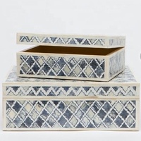 Boîte en os de style marocain décoratif, boîtes en résine sculptées à la main, dernière boîte en os incrustée, cadeau et bijoux en os personnalisés par Lametierartz