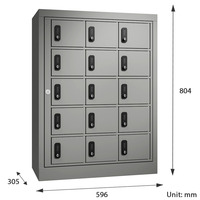 Métal 15 Unite Étudiant Mobile Téléphone Stockage Casier De Charge Cabinet Boîte Casier