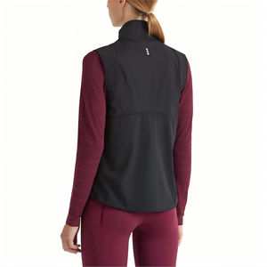 <strong>Women's</strong> Casual Woven Softshell <strong>Fleece</strong> Vest with Zipper Stand Collar Wind Resistant Breathable Warm Outerwear <strong>Gilet</strong> - Product Image 3
