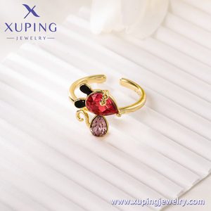 Joyería XUPING al por Mayor 2025 <span class=keywords><strong>CoCreate</strong></span> Anillo de Moda para Mujer de Cobre Chapado en Oro con Circonita Cúbica Sintética Más Vendido - Product Image 5
